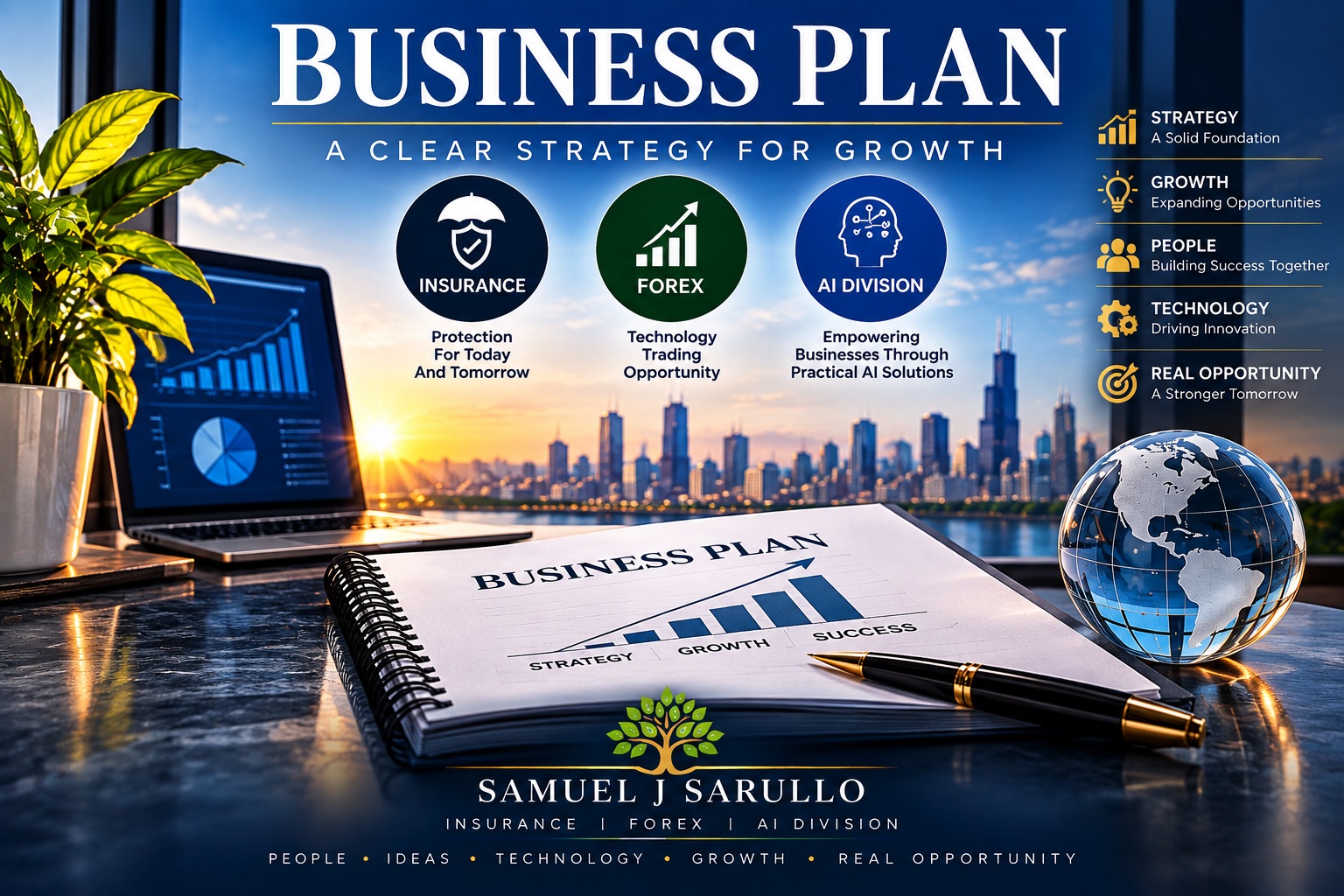 Business Plan — Samuel J Sarullo Insurance, Forex and AI Division